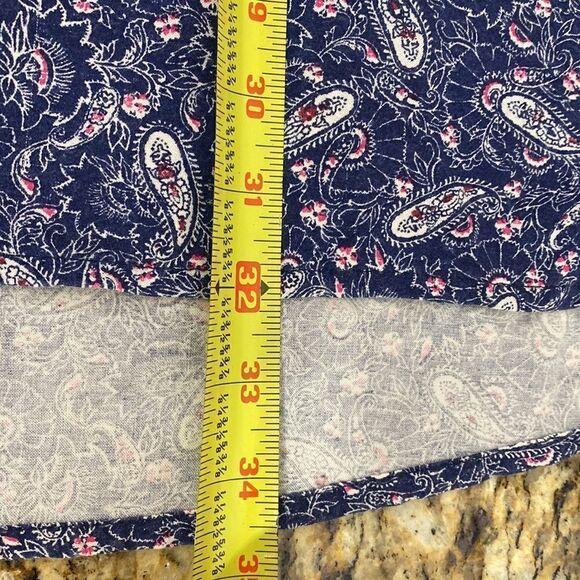 Billabong Boho Paisley Print Long Sleeve Tie Neck Tunic Top - Picture 9 of 9